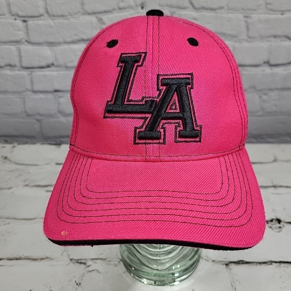 LA Los Angeles Pink Womens Hat Adjustable Ball Cap